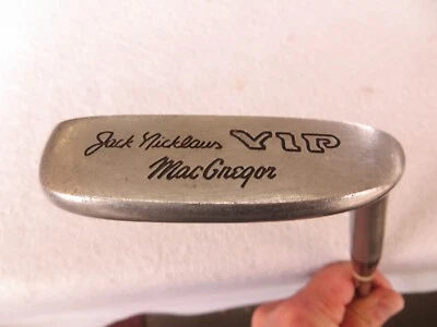 MACGREGOR JACK NICKLAUS VIP PUTTER AÑOS 70 ACANALADO ACERO CUERO AGARRE 35" HOMBRE DIESTRO Foto 1 de 4