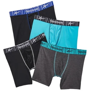 4 OR 6 Pack REEBOK Men STRETCH Boxer Briefs PERFORMANCE MEDIUM LARGE XLARGE $34 - Picture 1 of 33