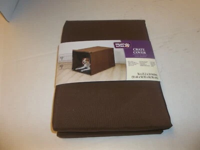 Heart To Tail Crate Cover 36x23x24 New In Package Brown Dog Animal Cat Pet - Image 1 of 3