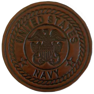 PARCHE DE CUERO ANTIGUO ASPECTO ANTIGUO DE LA CRESTA DE OFICIAL DE LA MARINA ESCUADRÓN DE ALA FIJA MILITAR - Imagen 1 de 1
