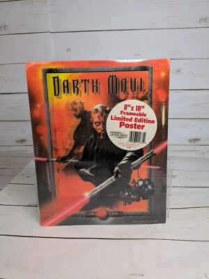 Póster Star Wars Darth Maul 8x10 2006 edición limitada con certificado de autenticidad arte de ciencia ficción Foto 1 de 4