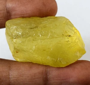 77,15 ct natürlicher Zitronentopas 35 x 23 mm Edelstein Mineral grob zertifiziert E12317 - Bild 1 von 7
