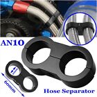 BLACK AN -10 AN10 Braided Hose SEPARATOR CLAMP Fitting Adapter (Fuel Oil)