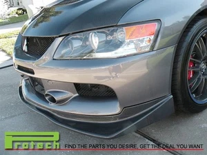 Parachoques delantero estilo VR para 06-07 Mitsubishi Lancer EVO 9 IX fibra de carbono CF - Imagen 1 de 3