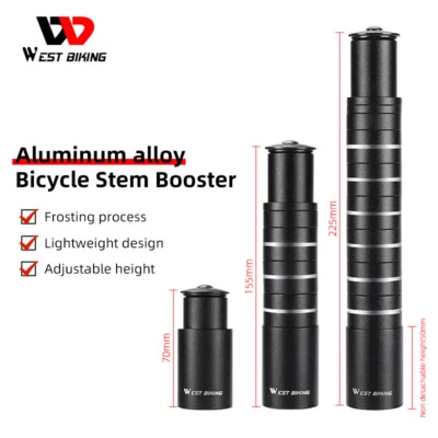 WEST BIKING Bike Fork Stem Extender Bicycle Handlebar Riser Extension Adapter - Image 1 of 4