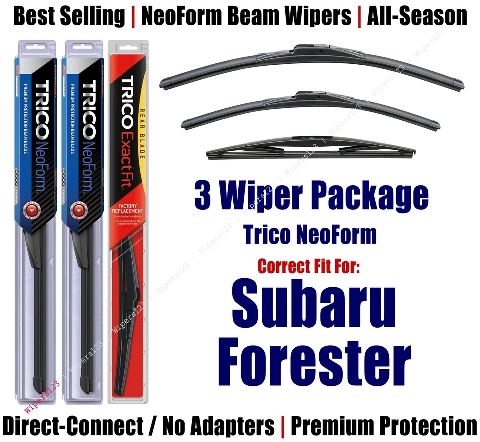3 шт стеклоочистители передние и задние - NeoForm - подходят для Subaru Forester 2009-2013 годов выпуска 16240/180/14B - Изображение 1 из 1