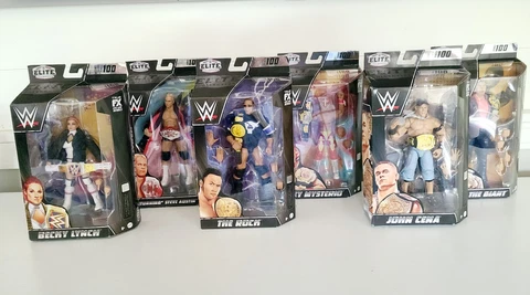 Lot Of 6 WWE Elite Series 100 Collection Action Figure Whole Set Cover