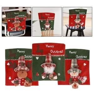 Christmas Chair Cover Chair Slipcover Xmas Decoration - Picture 1 of 22
