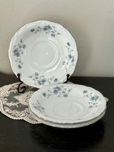 Vintage Retired Johann Havilland, Blue Garland Saucers, Set Of 3 - Picture 1 of 6