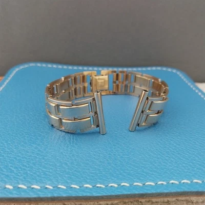 Correa de reloj vintage cuadrada Trafalgar llena de oro 12k JB Champion de la década de 1940 sin usar Foto 1 de 4