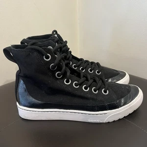 Sorel Campsneak Chukka Hi Top Sneakers Black Canvas Shoes Lace Up Women’s 9 - Picture 1 of 10