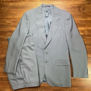 Vintage Ermenegildo Zegna Suit Mens 38R 29x29 Blue Extra Fine Merino Wool Classy - Picture 1 of 22