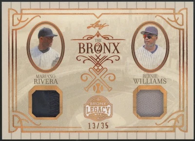 Leaf Bronx Legacy 2025 Mariano Rivera, Bernie Williams (13/35) Bronx 2 usado en juegos Foto 1 de 2
