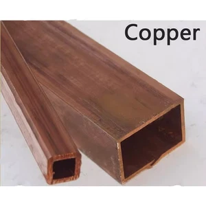 Tubos cuadrados/rectangulares de cobre puro longitud 250 mm seleccionar tamaño - Imagen 1 de 12