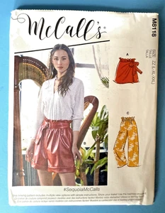 McCalls Muster #8118 Misses' SHORTS HOSE und GÜRTEL Gr. 16-26 ungeschnitten - Bild 1 von 1