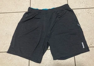 Pantalones cortos deportivos Reebok para hombre negros con cordón verde azulado 9"" entrepierna 2XL - Imagen 1 de 9