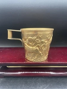 Gold Tone Wild Bulls “Margo” Cup Made In Greece - Picture 1 of 6