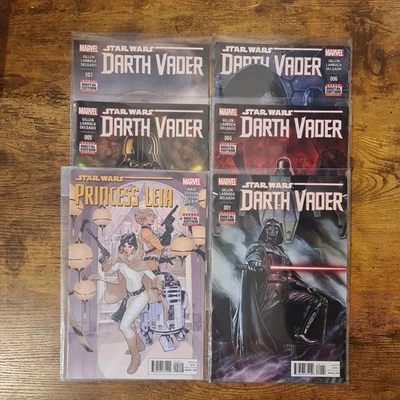MARVEL COMICS STAR WARS Darth Vader Princess Leia Poe Dameron Bundle x 12 in GC - Image 1 of 2