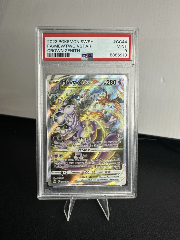 Pokémon TCG Mewtwo VSTAR Crown Zenith GG44/GG70 PSA 9 Mint - Image 1 of 2