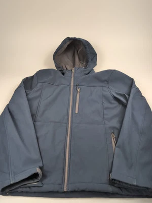 Men's Jacket XL Soft Shell Hooded Blue Active Wear Golf Outdoor Life Casual  - Image 1 of 4