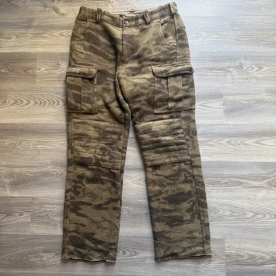 Columbia Wool Gallatin Range Pants Mens 38 Camo Cargo Hunting Heavy - Image 1 of 4