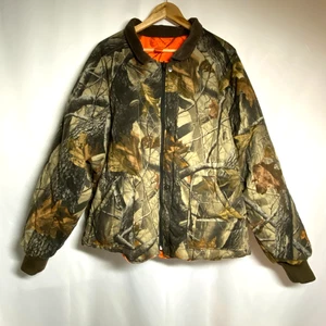 Walls Realtree Hardwoods Camo Jacket Mens 2XL Reversible Green Orange Hunting - Picture 1 of 22