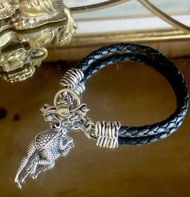 Beautiful Barry Kieselstein Cord Sterling Silver 925 Frog Prince Charm Bracelet - Image 1 of 4