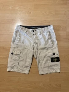 Stone Island SL Beige Cargo Shorts Size 30W - Picture 1 of 9