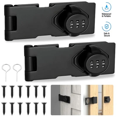 3 Digit Combination Password Lock Bolt Resettable For Household Door Cabinet - Image 1 of 4