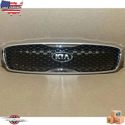 Fits 2016 2017 2018 Kia Sorento New Front Bumper Grille Assembly & EMBLEM 2PC Foto 1 de 4