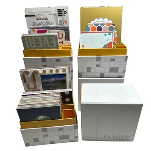 Mini cajas de álbum de recortes Project Life Becky Higgins Stampin' Up x 3 USADAS diario - Imagen 1 de 6