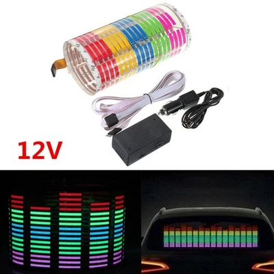 Car Rear Windshield Sticker Music Rhythm LEDFlash Lamp Sound Activated Equalizer — 第 1/4 张图片