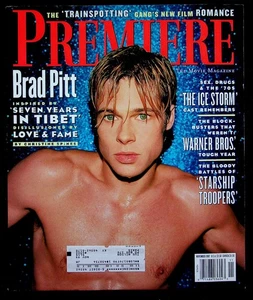 Premiere Movie Magazine NOVEMBER 1997 Brad Pitt, Rod Steiger - Picture 1 of 4