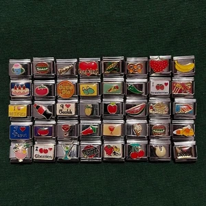 Ihre Wahl - Retro Y2K Italian Charm Link Fun Food Thema Obst Gemüse Getränk - Bild 1 von 177