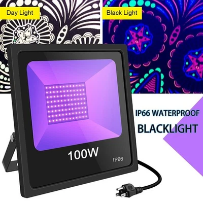 100W LED UV Black Light For DJ Music Stage Party Body Paint IP66 Outdoor Lights - Image 1 of 4