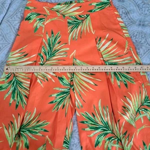 Flying Tomato | Wide Leg High Waisted Orange Yellow Floral Palazzo Pants Medium - Picture 1 of 11