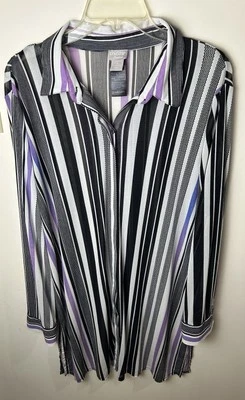 Top ajustado de malla para mujer CHICO’S Travelers talla 3 EE. UU. XL 16/18 informal de negocios Foto 1 de 4