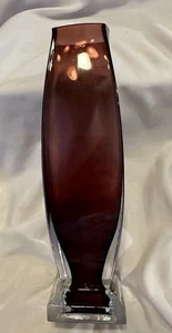 Amethyst Purple Flower Rose Vase Art Glass Murano Similar Style Vintage 10 In - Picture 1 of 10