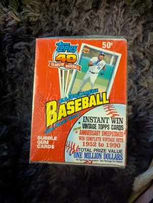 Topps 1991 棒球工厂原封蜡盒 36 包 - Chipper RC Griffey — 第 1/4 张图片