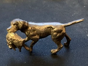 Chester 1902 HM Solid Silver Pointer Hunting Dog With Hare Samuel Boyce Landeck - Picture 1 of 16