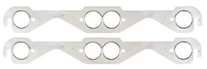 Mr Gasket 4802G MLS Stainless Header Gaskets Small Block Chevy Round Port - Picture 1 of 2
