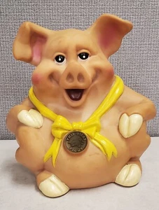 Vintage Coin Piggy Bank 1992 Happiness Express Bank 6 inches Tall - Picture 1 of 5
