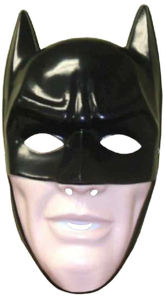 Batman PVC Mask DC Comics Superhero Fancy Dress Up Halloween Costume Accessory - Image 1 of 1