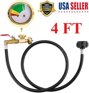 4FT Propane Tank Refill Adapter 48inch Extension Hose for 1LB Propane Gas Tanks - Picture 1 of 8