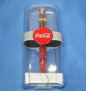 1998 Coke Coca-Cola Ball Point Pen Coke Bottle Clip Red Bubbles New In Case ~ R2 - Picture 1 of 5