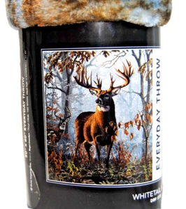 Regal Comfort Whitetail Buck Faux Fur Soft Everyday Throw 50" x 60" New T2245 - Picture 1 of 10