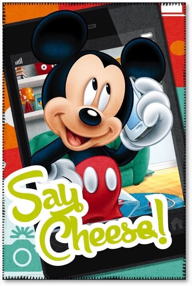 Coperta Pile PLAID STAMPATO originale Disney MICKEY MOUSE TOPOLINO SUPER OFFERTA - Immagine 1 di 1