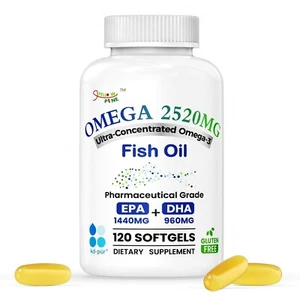 Pharm Grade Fish Oil 2520mg, 120 Softgels - Picture 1 of 7