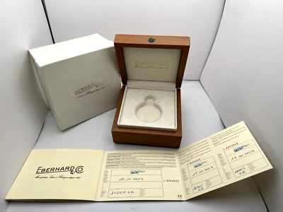 Box for Eberhard Pocket Watch with warranty certificate blanc ref. 10005 OR - Immagine 1 di 4
