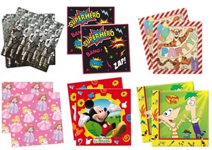 Disney Birthday Party Tableware - Paper Napkins - Select Your Theme - Picture 1 of 13